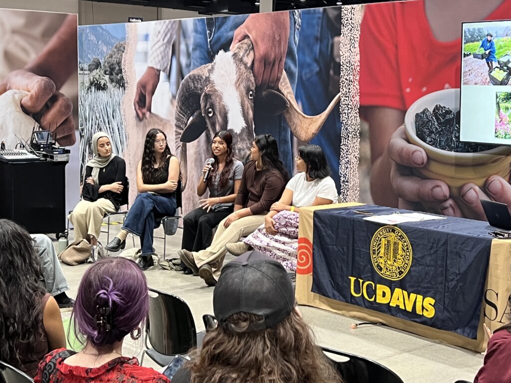Amidst her many commitments, Itzel made time to speak with other young leaders about her work at Slow Food's recent Terra Madre Americas even in Sacramento. (Photo from Dan Smith, https://www.abridged.org/news/photos-from-terra-madre-americas/)