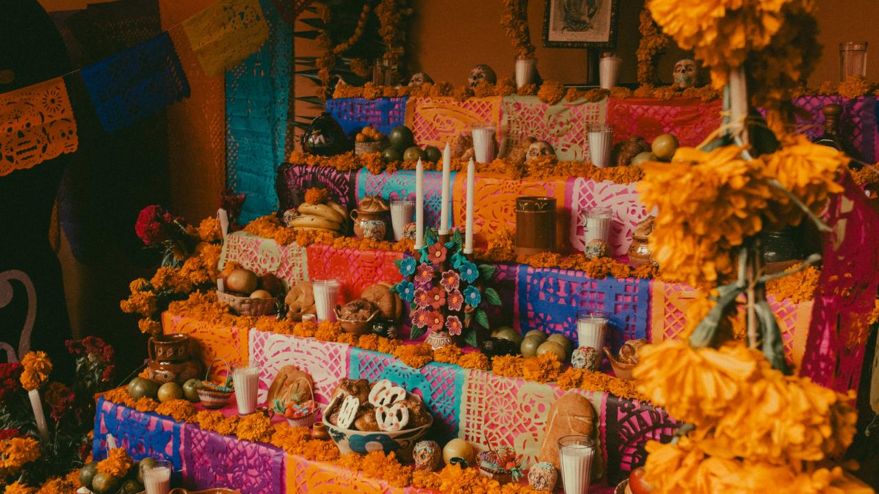 Ofrenda with Marigolds by Chris Luengas
