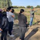 Chicanx Studies students at the Student Farm