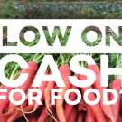 poster showing low on cash for food?