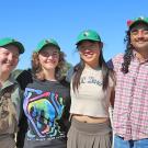 SCOPE gives students hands-on experience in breeding plants and testing them in the field ahead of commercial release. From left are a few of our student breeders: Grayson Tess, Larissa Fitzhugh, Emily Chung and Sriram Srinivas (Trina Kleist/UC Davis)